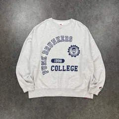 PUNK DRUNKERS パンクドランカーズ へんてこカレッジBIG トレーナー スウェット ワイドシルエット グレー メンズ Lのサムネイル