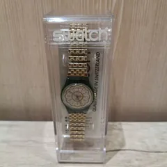 ☆【レア・ケース付き　未使用】Swatch スウォッチ 腕時計 グリーン×ゴールド レトロのサムネイル