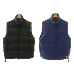 リーボック Reebok ダウンベスト リバーシブル ジップアップ XL ブルー グレー /DF ■GY18のサムネイル