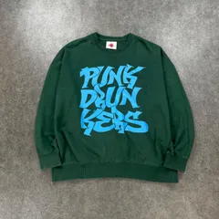 PUNK DRUNKERS パンクドランカーズ スウェット トレーナー BIGロゴ グラフィック プリント グリーン メンズ Lのサムネイル