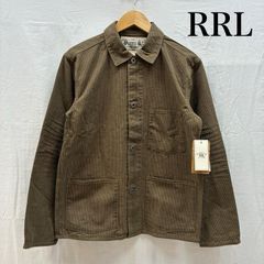未使用品】RRL ダブルアールエル ブラウンストライプ カバーオール