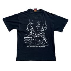 90s ARCHAIC SMILE Skull Graphic “DO WHAT THOU WILT” Tシャツ Mサイズ アルカイックスマイル スカル ボーン ロゴ オリジナルタグ vintage ヴィンテージ ビンテージ アートTシャツ