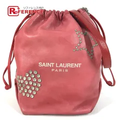 SAINT LAURENT PARIS サンローランパリ ショルダーバッグ テディ スタッズ ロゴ ハート スター 星 538448 レザー レッドのサムネイル
