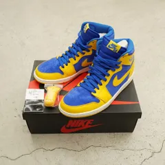 国内正規 美品 NIKE ナイキ AIR JORDAN 1 RETRO HIGH OG Laney エア ジョーダン 1 レイニー 555088-707 ハイカットスニーカー 4681Q♪のサムネイル