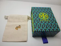 ■【美品】トリーバーチ TORY BURCH ロゴ サークルスタッズ ピアス ゴールド（箱・保存袋付き）のサムネイル