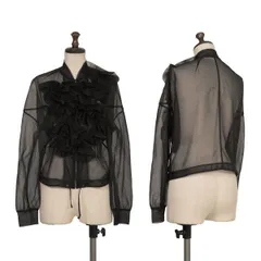 コムデギャルソンCOMME des GARCONS プリーツ装飾シースルーブルゾン 黒M位のサムネイル
