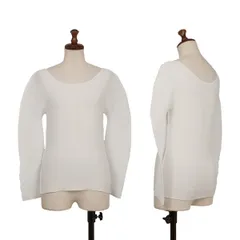 イッセイミヤケミーISSEY MIYAKE me ストレッチプリーツカットソー 白Fのサムネイル