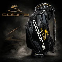 cobra / コブラ　本格派 3点式　キャディバッグ　希少　ブラック　エナメルのサムネイル