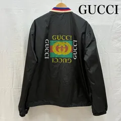 グッチ 473302 Z719B オールド ロゴ バック プリント リブ カラー ジップアップ ナイロン ジャケット 54 メンズ - ISItems【USED】【古着】【中古】50157811のサムネイル