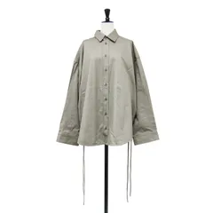 【美品】BALENCIAGA バレンシアガ シャツ カーキ サイズ:34(XS) コットン レースアップ ワイドシャツ ジャケット 長袖 ワイド Aライン イタリア製 トップス カジュアルシャツ【レディース】【中古】のサムネイル