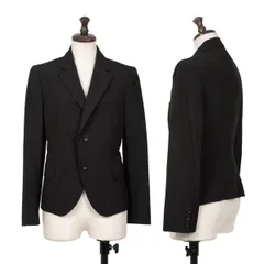 ジュンヤワタナベ コムデギャルソンJUNYA WATANABE COMME des GARCONS ストライプライニングウールジャケット 黒SSのサムネイル