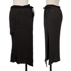 ジャンポールゴルチエ ファムJean Paul GAULTIER FEMME ポケットデザインリブニットラップスカート チャコール40のサムネイル