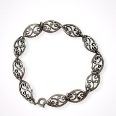 30-40's 12K GF スターリングシルバー ツイストノットブレスレット 30