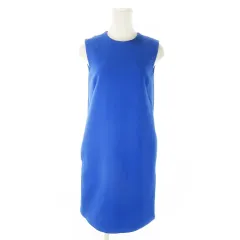 ジャスグリッティー JUSGLITTY Luxe ミニワンピース クルーネック ノースリーブ ハリ感 厚手 0 S 青 ブルー /AO22 ■GY99のサムネイル