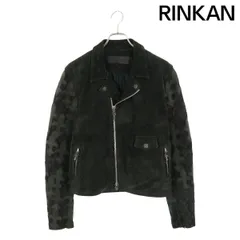 クロムハーツ  CRETIN LTHR/クリティンレザー CHフレアパッチキルティングデザインヌバックレザージャケット メンズ Sのサムネイル