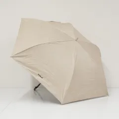 折傘 晴雨兼用日傘 agnes b. アニエスベー USED美品 日本製 ベージュ シンプル UV 遮光 ロゴ ブランド 50cm FS9508のサムネイル