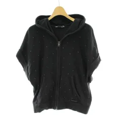 アルマーニエクスチェンジ A/X ARMANI EXCHANGE パーカー M 黒 ブラック ドット柄 半袖 フード付き C-Fall-2013 トップス /PP ■GY47のサムネイル