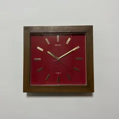 70s SEIKO 壁掛け時計　赤文字盤　ミッドセンチュリー　レトロポップ