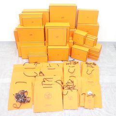 ITPGUXQNQKFM HERMES エルメス BOX ショッパー 純正 紙袋 オレンジ
