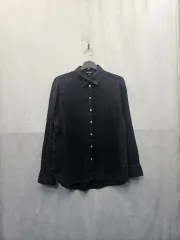 Massimo Dutti 黒色 リネン シャツ (207のサムネイル