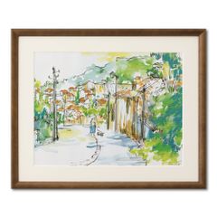 ☆ 境 肇 ☆「北大ポプラ並木」水彩画 大衣サイズ 新品額！ - メルカリ