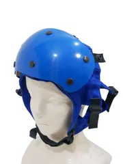 イギリス軍 海軍 フライトデッキクルーマン 難燃ヘルメット MK7 フロントプロテクター付き ブルー 新品デッドストックのサムネイル