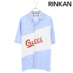 1740 美品✨グッチ スクリプト オーバーサイズ半袖シャツ XL - メルカリ