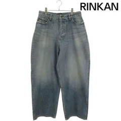 バレンシアガ  22AW  719341 TNW60 コーティング加工ラージバギーデニムパンツ メンズ Sのサムネイル