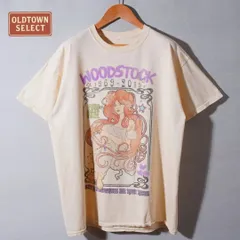 ウッドストック フェスティバル Woodstock Music & Art Fair Tシャツ L 相当 ライトベージュ ミュージック イベント プロモ 企業 古着 b7018
