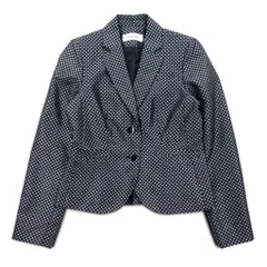 Calvin Klein 2B テーラードジャケット S シルバー モノグラム 総柄 ポリエステルのサムネイル