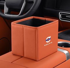 新品 ボルボ 専用 車載ゴミ箱 収納ボックス 防水・防漏 後部座席収納 運転席収納 折りたたみ式 多機能 PUレザー オレンジのサムネイル
