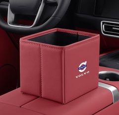 新品 ボルボ 専用 車載ゴミ箱 収納ボックス 防水・防漏 後部座席収納 運転席収納 折りたたみ式 多機能 PUレザー レッドのサムネイル
