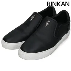 クロムハーツ  SLIP ON BLK CALF CHプラスレザーパッチダガー付レザースニーカー メンズ 42のサムネイル