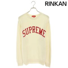Supreme アーチロゴ コットンニット セーター ホワイト - メルカリ