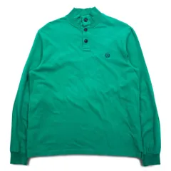 CHAPS ハーフボタン ロングスリーブTシャツ ロンT L グリーン コットン ワンポイントロゴ刺繍のサムネイル