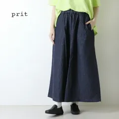 [25%OFF] プリット prit 6oz反応染めデニムペンギンパンツ P72602 ボトム ワイド コットン 無地 日本製 レディース 2026春夏 裾直し対象外 [返品・交換不可]のサムネイル