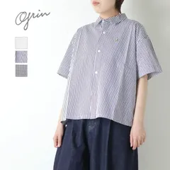 [20%OFF] グリン grin ブロードお散歩刺繍シャツ 8262T-027 コットン ドット ストライプ ギンガムチェック 半袖 日本製 レディース 2026春夏 [返品・交換不可]のサムネイル