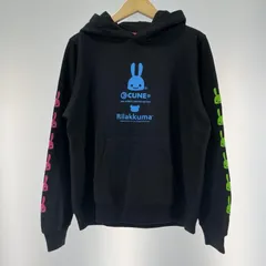 【中古】CUNE 30th ANNIV PULL PARKA リラックマ ネオン サイズM ブラック[19]のサムネイル