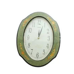 シチズン CITIZEN 掛け時計 花柄 動作確認済 緑 グリーン 黄色 イエロー 白 ホワイト 黒 ブラック /MI ■GY18のサムネイル