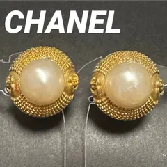 シャネル　CHANEL　イヤリング　ココマーク　ヴィンテージ　定番　大人気　GP　メッキ　フェイクパール　ゴールドのサムネイル