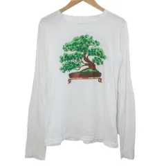 ボヘミアンズ BOHEMIANS Tシャツ 盆栽 長袖 カットソー ロンT プリント クルーネック 小さいサイズ XS 白 ホワイト /Xのサムネイル