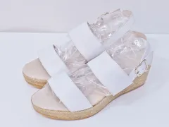 【181212】BARNEYS NEW YORK バーニーズ ニューヨーク  ウエッジソール　レザーサンダル  37 ホワイトのサムネイル