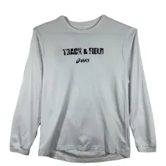 アシックス ASICS 白 機能性 長袖 Tシャツ S JASPO ポリエステル100%のサムネイル