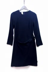 【219617】JIL SANDER ジルサンダー  ラップデザイン ワンピース ストライプ ネイビーのサムネイル