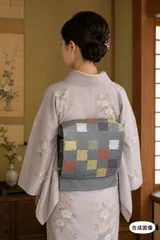 きもの蔵 ◆ 洛風林 膨れ織色紙文 名古屋帯［未着用］のサムネイル