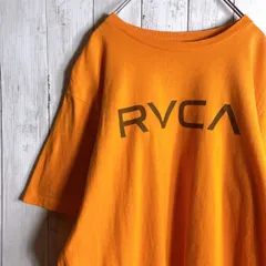 【人気カラー】RVCA T-SHIRT ルーカ オレンジ ビッグロゴ ストリート サーフ 半袖Tシャツ 古着 #K8641のサムネイル