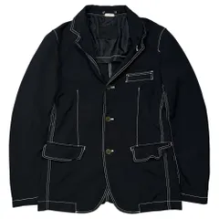 COMME des GARCONS HOMME DEUX(コムデギャルソンオムドゥ) 2014SS Polyester-Dyed Jacket with White Stitching and ポリ製品染め ホワイトステッチ ジャケットのサムネイル