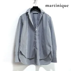 martinique マルティニーク ストライプシャツ コットン100％ ゆったり 長袖 A121のサムネイル