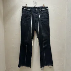 KAZUYUKI KUMAGAI ATTACHMENT カズユキクマガイアタッチメント 13.5oz denim center-crease pants デニムパンツ KP01-023 ブラック size:1【代官山B07】のサムネイル