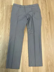 【225538】HUGO BOSS ヒューゴボス  スラックス　ストレートパンツ　コットン100％　美品　ジッパーフライ　UK48 メンズ  ・ ライトグレーのサムネイル